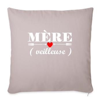 mère veilleuse - Housse de coussin décorative 45 x 45 cm - taupe clair - Devant
