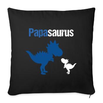 Papasaurus Dinosaur for Dad Father's Day Gift - Sofa pillowcase 17,3'' x 17,3'' (45 x 45 cm) - black - Front