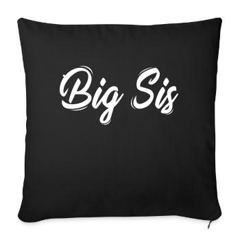 Grande soeur - Housse de coussin décorative 45 x 45 cm - noir - Devant