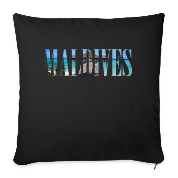 Maldives Maldives Dream Travel Holiday Island - Sofa pillowcase 17,3'' x 17,3'' (45 x 45 cm) - black - Front