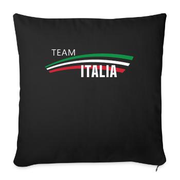 Team Italia - European Championship football fan flag 2021 - Sofa pillowcase 17,3'' x 17,3'' (45 x 45 cm) - black - Front