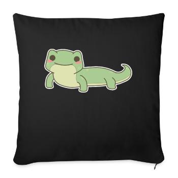 Gecko - Sofa pillowcase 17,3'' x 17,3'' (45 x 45 cm) - black - Front