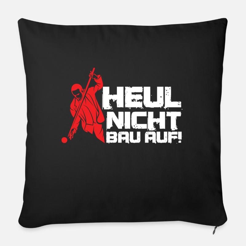Heul Nicht Billardspieler Billard Queue Geschenk - Sofakissenbezug 45 x 45 cm - Schwarz