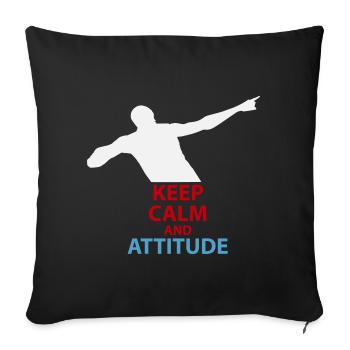 Calm and Attitude Silhouette - Sofa pillowcase 17,3'' x 17,3'' (45 x 45 cm) - black - Front