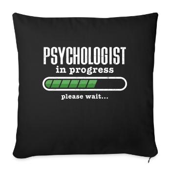 Psychologists In Progress - Sofakissenbezug 45 x 45 cm - Schwarz - Vorne