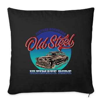 Oldschool Rockabilly Car Vintage - Sofa pillowcase 17,3'' x 17,3'' (45 x 45 cm) - black - Front