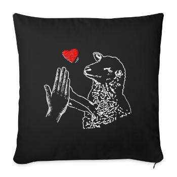 High Five Schaf - Sofakissenbezug 45 x 45 cm - Schwarz - Vorne
