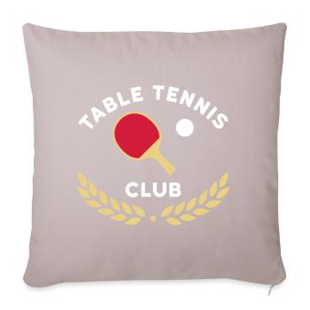 Club de tennis de table (raquettes de tennis de table) - Housse de coussin décorative 45 x 45 cm - taupe clair - Devant