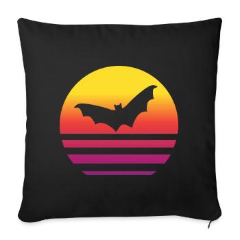 Bat Retro Style Vintage - Sofa pillowcase 17,3'' x 17,3'' (45 x 45 cm) - black - Front