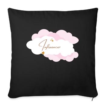 Influenceur - Housse de coussin décorative 45 x 45 cm - noir - Devant