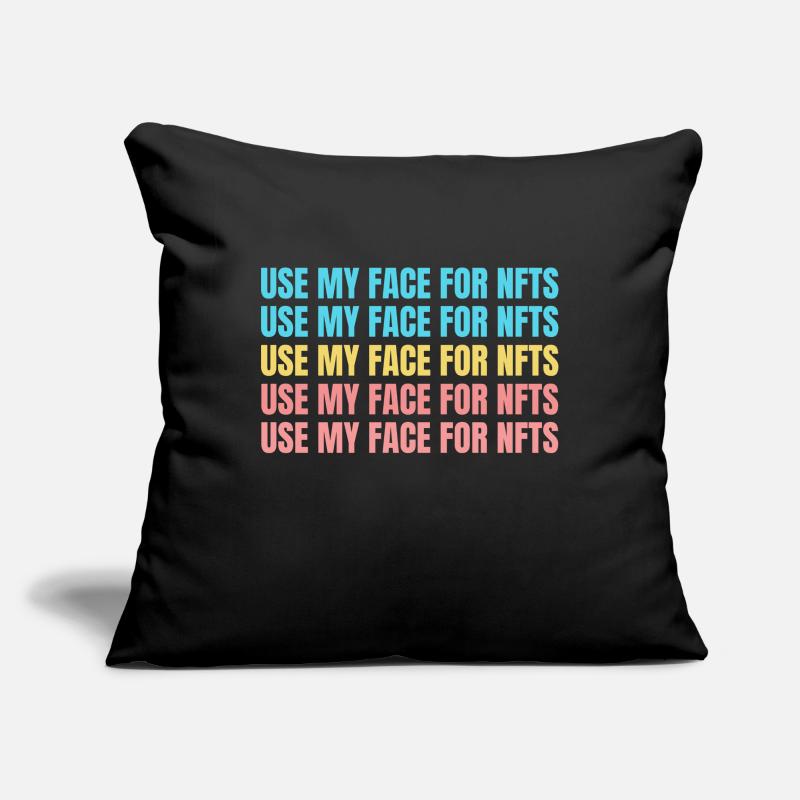 Utiliser mon visage pour les NFT Housse de coussin décorative 45 x 45 cm