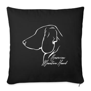 BAVARIAN MOUNTAIN HOUND Profil Chiens Wilsigns - Housse de coussin décorative 45 x 45 cm - noir - Devant