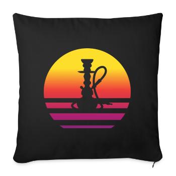 Water Pipe Retro Style Vintage - Sofa pillowcase 17,3'' x 17,3'' (45 x 45 cm) - black - Front