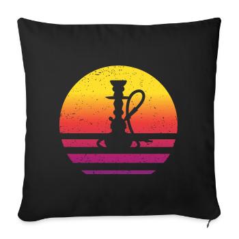 Water Pipe Retro Style Vintage - Sofa pillowcase 17,3'' x 17,3'' (45 x 45 cm) - black - Front