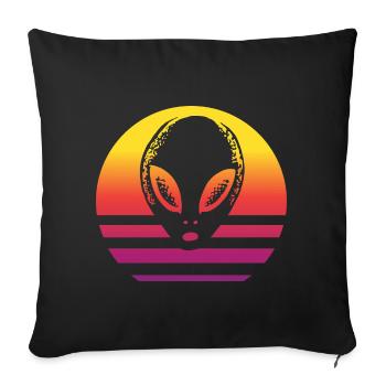 Alien Retro Style Vintage - Sofa pillowcase 17,3'' x 17,3'' (45 x 45 cm) - black - Front