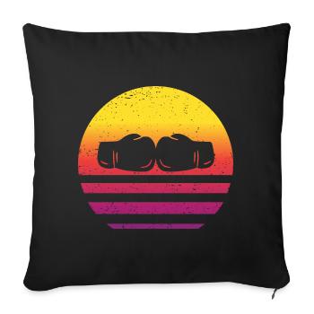 Boxes Retro Style Vintage - Sofa pillowcase 17,3'' x 17,3'' (45 x 45 cm) - black - Front