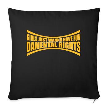 wanna have fundamental rights - Sofa pillowcase 17,3'' x 17,3'' (45 x 45 cm) - black - Front