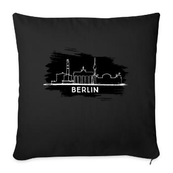 Berlin - Sofa pillowcase 17,3'' x 17,3'' (45 x 45 cm) - black - Front