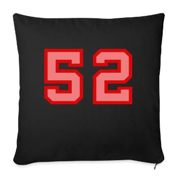 Cool Retro Retrostyle Numéro de maillot numéro de dos - Housse de coussin décorative 45 x 45 cm - noir - Devant