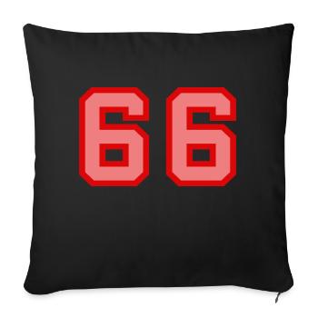 Coole Retro Retrostyle Jersey Nummer Rückennummer - Sofakissenbezug 45 x 45 cm - Schwarz - Vorne