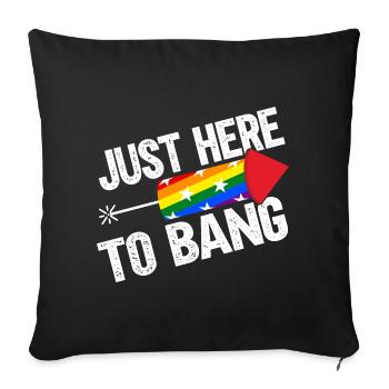 LGBT - Sofa pillowcase 17,3'' x 17,3'' (45 x 45 cm) - black - Front