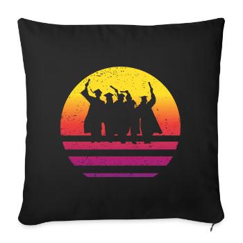 Abschlussfeier Retro Style Vintage - Sofakissenbezug 45 x 45 cm - Schwarz - Vorne