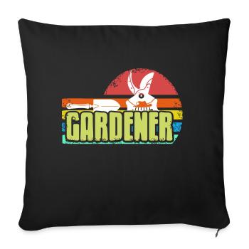 Retro Vintage Gardener Awesome T-Shirt Present - Sofakissenbezug 45 x 45 cm - Schwarz - Vorne