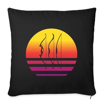 Archery Retro Style Vintage - Sofa pillowcase 17,3'' x 17,3'' (45 x 45 cm) - black - Front