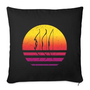 Archery Retro Style Vintage - Sofa pillowcase 17,3'' x 17,3'' (45 x 45 cm) - black - Front