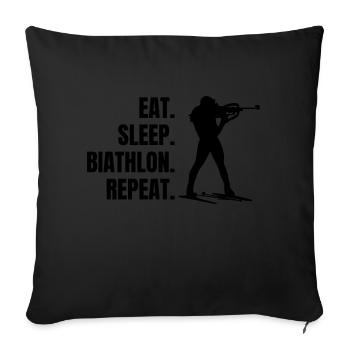 Biathlon Gift Biathlete Skier Winter Sports - Sofa pillowcase 17,3'' x 17,3'' (45 x 45 cm) - black - Front