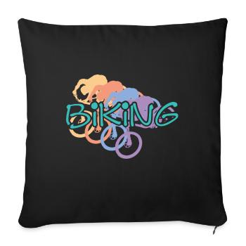 Biking - Sofakissenbezug 45 x 45 cm - Schwarz - Vorne