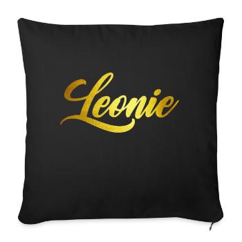 Léonie - Housse de coussin décorative 45 x 45 cm - noir - Devant