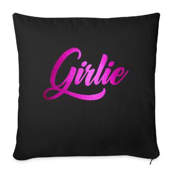 Girlie - Sofakissenbezug 45 x 45 cm - Schwarz - Vorne