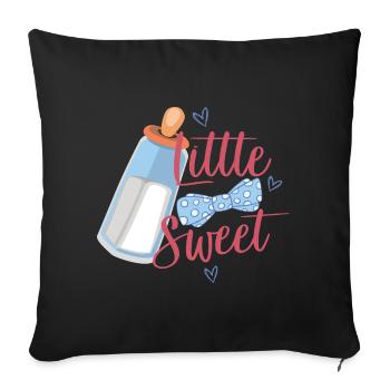 Bébé petit et doux - Housse de coussin décorative 45 x 45 cm - noir - Devant