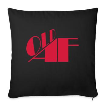 old AF Text Logo - Sofakissenbezug 45 x 45 cm - Schwarz - Vorne