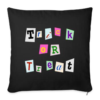 Trick or Treat for Halloween - Sofa pillowcase 17,3'' x 17,3'' (45 x 45 cm) - black - Front