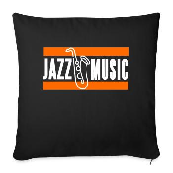 JAZZ Music Awesome Jazz Music Lover Designs - Sofa pillowcase 17,3'' x 17,3'' (45 x 45 cm) - black - Front