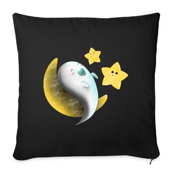 Bébé fantôme - Housse de coussin décorative 45 x 45 cm - noir - Devant