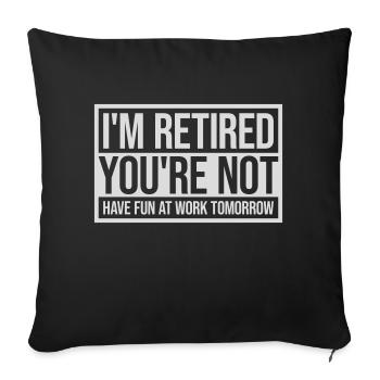 Amusez-vous au travail - Housse de coussin décorative 45 x 45 cm - noir - Devant