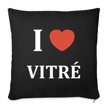 i love Vitré - Housse de coussin décorative 45 x 45 cm - noir - Devant