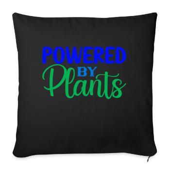 Powered by Plants - Sofakissenbezug 45 x 45 cm - Schwarz - Vorne
