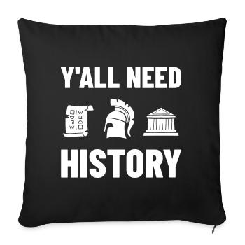 History Teacher Lesson Professor Historian - Sofa pillowcase 17,3'' x 17,3'' (45 x 45 cm) - black - Front
