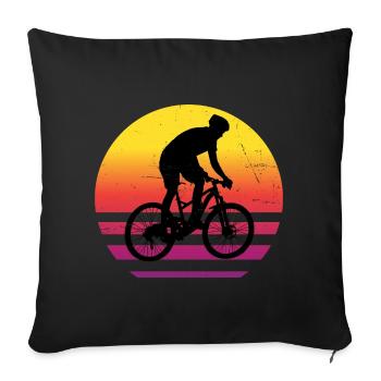 VTT Hommes Cyclisme VTT Cyclisme - Housse de coussin décorative 45 x 45 cm - noir - Devant