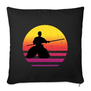 Martial Arts Women Men Aikido Aikidoka Martial Ar - Sofa pillowcase 17,3'' x 17,3'' (45 x 45 cm) - black - Front