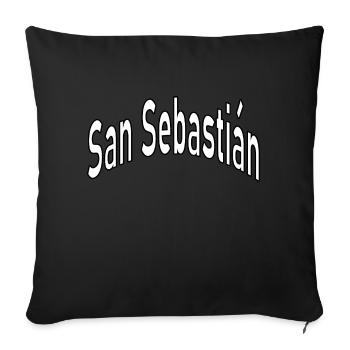 San Sebastián - Sofa pillowcase 17,3'' x 17,3'' (45 x 45 cm) - black - Front