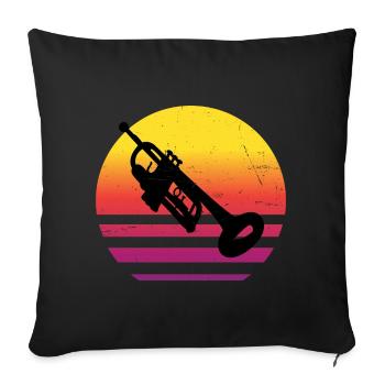 Trumpeter Trumpet Men Women Trumpet Player - Sofa pillowcase 17,3'' x 17,3'' (45 x 45 cm) - black - Front