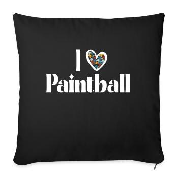 iLoVePaintbal - Sofakissenbezug 45 x 45 cm - Schwarz - Vorne