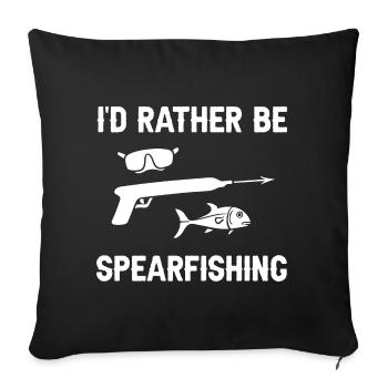 Spearfishing Spear Fishermen Fish Spear Fishermen - Sofa pillowcase 17,3'' x 17,3'' (45 x 45 cm) - black - Front