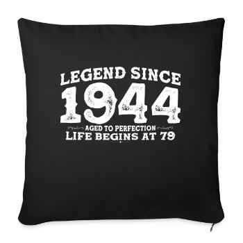 Légende depuis 1944 79 Année de Perfection - 79ème - Housse de coussin décorative 45 x 45 cm - noir - Devant