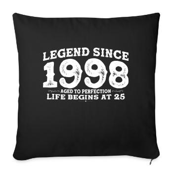 Légende depuis 1998 25 Année de Perfection - 25ème - Housse de coussin décorative 45 x 45 cm - noir - Devant